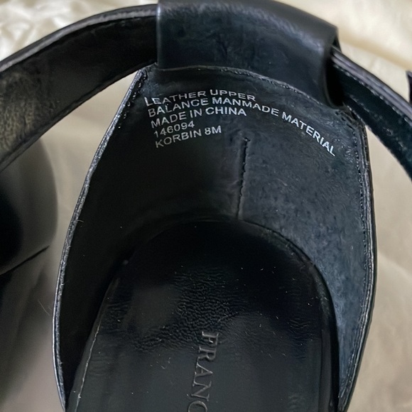 FRANCO FORTINI BLACK LEATHER HEELED SANDALS SIZE 8 - Picture 7 of 10